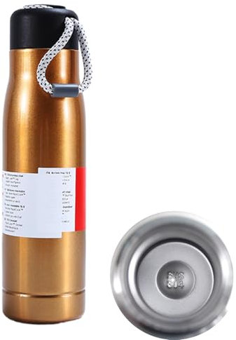 Xistuoz Edelstahl-Wasserflaschen, mehrschichtig, vakuumisoliert, große Kapazität, tragbare Sportflasche mit Trageseil, für Camping, Wandern,