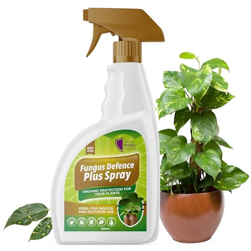 Fungus Defence Plus Spray 500ml | Organic Plant Protection | Targets Blackspot, Mildew, Leaf Spot, Blight, Rust | Ideal for Indoor & Outdoor Use | Safe on Fruits, Vegetables, Flowers | Natural Defence