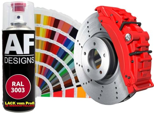 Alex Flittner Designs Spraydose RAL3003 RUBINROT | Hochwertiger 2K - Bremssattellack: Der Alex Flittner Designs 2K Bremssattellack bietet eine langlebige, widerstandsfähige