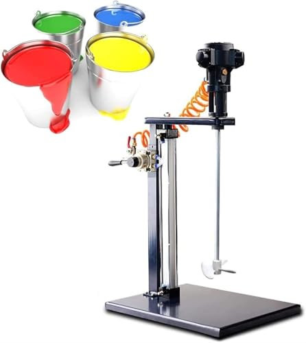 5 Gallon/20L Automatischer Lift Farbrührer, pneumatischer Mischer, Desktop Vertikales Luftrührwerk, Tintenmischmaschine zum Mischen von Futtermittel, Gips, Farbe, Zement, Mörtel usw