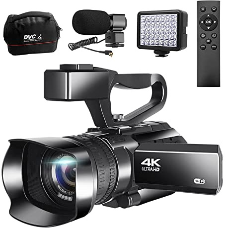 Videocamera Telecamera 4K Videocamere Videocamere Videocamere Registrazione con WiFi 30x Digital Zoom Vlogging Camera Ir Fotocamera digitale portatile visione notturna Videocamera multifunzionale per