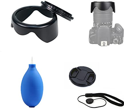 Camera Accessories Bundle Set 37mm Reversible Lens Hood, Lens Cap with Keeper Holder, Mini Pump For Panasonic Lumix G100D G100K Mirrorless Camera With G Vario 12-32mm f/3.5-5.6 ASPH OIS Lens