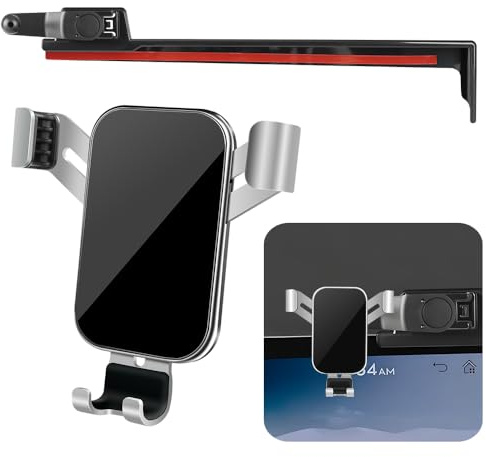 LUNQIN Car Phone Holder for Genesis GV70 2022-2025 and Genesis GV80 G80 2021-2024 Auto Interior Accessories Best Cell Phones Mount Cellphone Mobile Cradle Charging Navigation Screen Stand Accessory