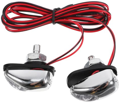 TOGEVAL 2 piezas Boquilla de Lavado de Parabrisas con Luz LED para Coche Boquillas de Spray para y Parabrisas Distribución de Agua y Colores