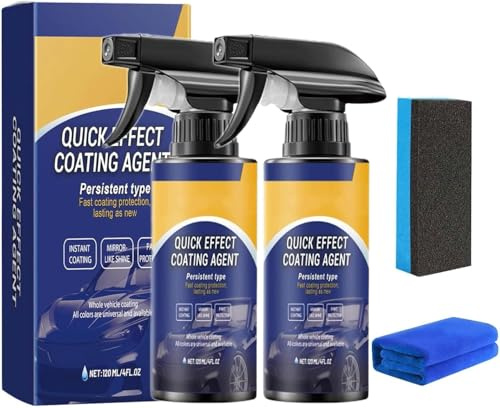 Spray avanzado de agente de recubrimiento de acción rápida de 120 ml, de recubrimiento de cerámica de automóvil, productos de limpieza de automóviles para vehículos de renovación (2)