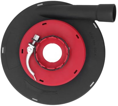 9 Zoll Winkelschleifer Staubhaube für 230mm Schleifscheibe, Staubschutzhaube für Beton, Stein, mit Adapter & Zubehör (Rot/Schwarz)