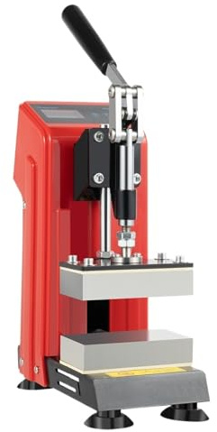 Macchina per pressatura a Caldo, Manuale con Controller LCD Pressa A Caldo Mini Estrattore A Pressione Piastre Riscaldanti Doppie da 2x5 Pollici 400W per Borse di Tela