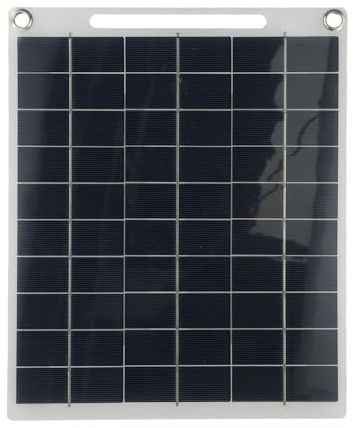 CashMuch Chargeur solaire d'extérieur 30 W 5 V avec deux ports USB, panneau solaire flexible étanche pour téléphones portables et appareils photo, comprend 2 mousquetons pour fixation de sac à dos