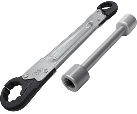 XZXCVN Set Chiavi Arresto Angolo, Attrezzo Idraulico in Acciaio Nichelato, Doppia Testa e Apertura per Tubi - Presa, Resistente alla Ruggine, Ideale per Lavori Idraulici Domestic