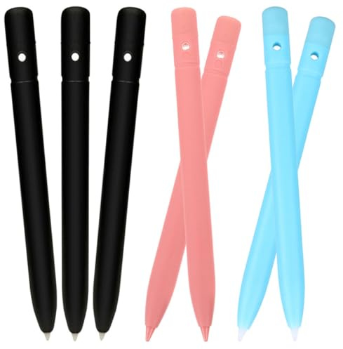 OSOLADY 7pcs Stylus Pens for Touch Screens Lcd Writing Tablet Pen with Comfortable Grip and Smooth Drawing Plastic Soft Tips for Note-taking and Studying in Assorted Colors