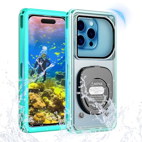 FainFun Custodia Impermeabile Smartphone Waterproof, IPX8 6,95 in Cover Cellulare Subacquea, per Immersioni, Surf, Nuoto e Altre Attività Acquatiche, Preparare gli Accessori per le Vacanze (Verde)