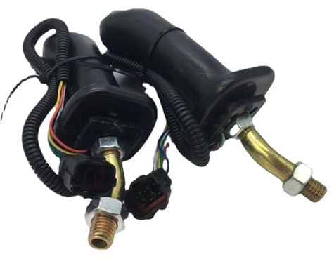 2 PZ Maniglie Joystick per Escavatore per KOAVX DX225 DH225 9 DH300 9 Impugnatura Ergonomica Pulsante di Controllo Preciso Maniglia Kit Leva di Ricambio in Gomma