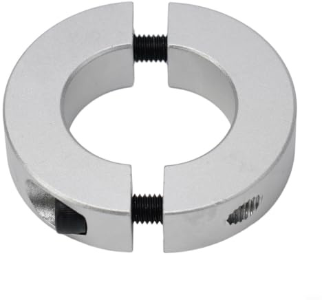 Moliuoly Tvådelad vågklämma av aluminiumlegering, dubbelslits spännring för vågor och drivning med skruvar, silver, inre Ø 12 mm, 1 st, för maskinteknik (38 mm)