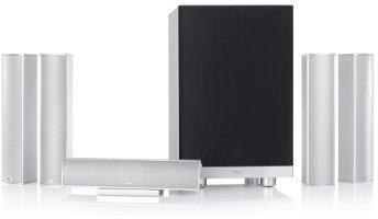 Teufel Columa 300 Mk2 - Impianto per home theatre 5.1 S, altoparlanti a colonnina bassi, colore: Argento