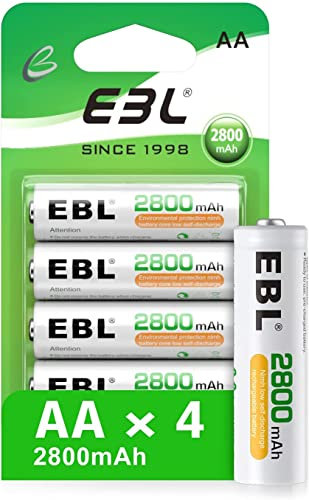 EBL 2800mAh Pilas Recargables AA Ni-MH Alta Capacidad (4 Unidades)