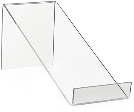 Bokställ/bokstöd som varuhållare och bokhylla av original PLEXIGLAS® (210 x 80 x 90 mm)