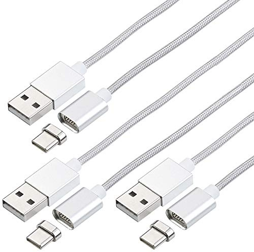 Callstel C Kabel magnetisch: 3er-Set USB-Lade- & Datenkabel, magnetischer USB-C-Stecker, 1 m, 2,1 A (Magnetisches Ladekabel, Magnetstecker, Pro)
