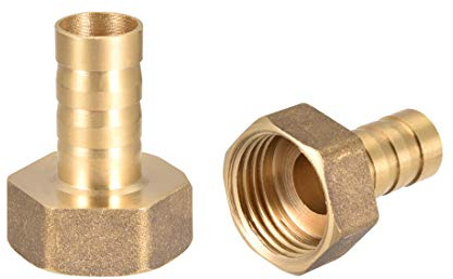 sourcing map 2 st. mässing hängkrok rör kontakt adapter 10 mm vridkrok x 1/8 tum G uttag rör 1/2 G x 12mm