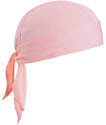 VIAUMBR Bandana Cap Unterm Radhelm Sommer Kopftücher Fahrrad Mütze Kopftuch Piraten Tücher Luftiger Stoff Für Schwimmen Joggen Laufen Wandern Berggehen Radfahren und Motorrad (Rosa)