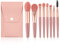 Pinceau de Maquillage, Set de Pinceaux de Maquillage avec sac de Rangement, Pinceau fond de Teint, Pinceau ombre à Paupières, 8 Pinceaux, Rose