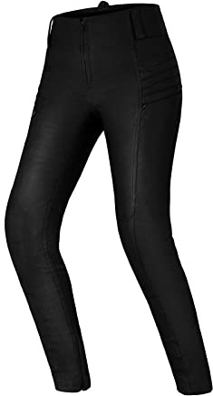 Shima NOX 2.0 MotorradJeggins Damen - Atmungsaktive, Elastische, Slim Fit Biker Jeggins Damen mit DuraQL Schicht, Slim Fit, Knie und Hüft Protektoren (Schwarz, S)