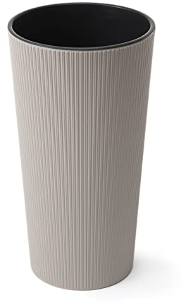 HappyFlower | Hoher Blumentopf | Streifen-Optik | Topf inkl. Einsatz |