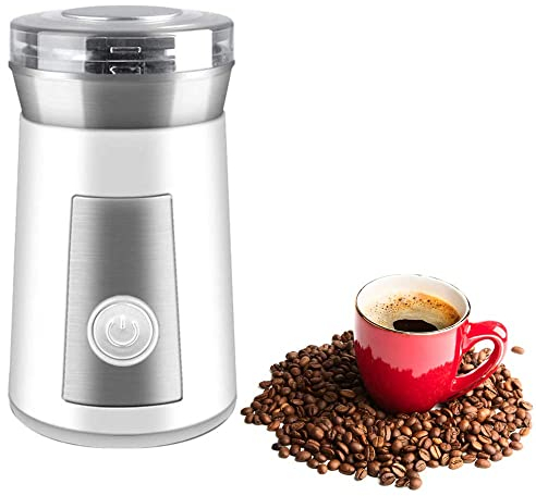 Moulin à café, moulin à grains de café électrique, avec moteur silencieux One Touch Design, utilisation portable à la maison et au bureau, également pour les épices, le poivre, les herbes, les noix