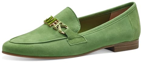 MARCO TOZZI by Guido Maria Kretschmer Mocassini Donna con Tacco in Pelle Eleganti, Verde (Apple), 39 EU