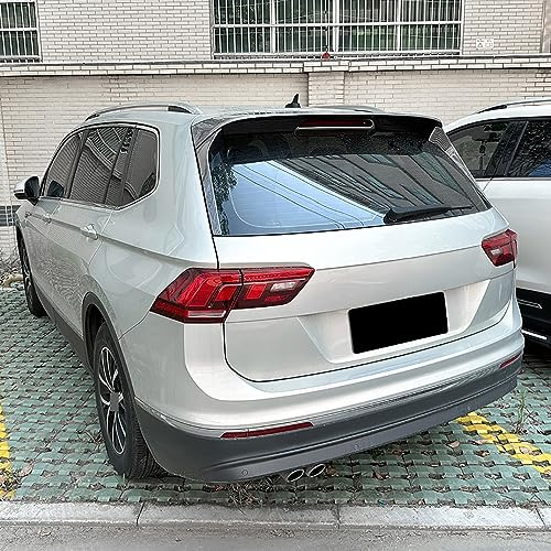 HOCAH Auto Heck Kofferraum Fenster Dachspoiler Seitenspoiler Spoiler für VW Tiguan MK2 Standard 2017-2023, ABS Auto Heckflügel Außen Zubehör,Carbon Fiber Look