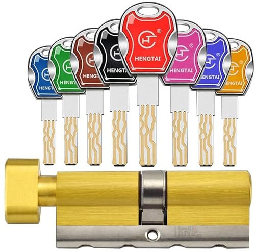 Cilindro Cerradura Seguridad Cerradura de cilindro estándar Universal cerradura de puerta de entrada cerradura de puerta exterior cerradura de puerta de cilindro cilindro de cerradura 8 llaves colorid