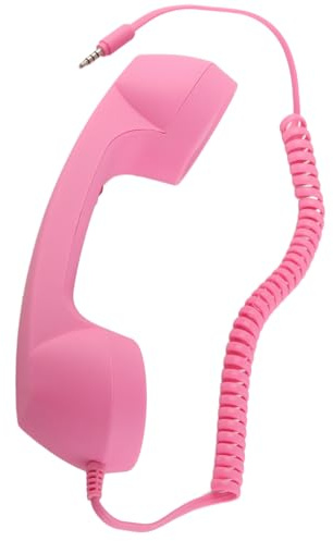 Auricular de Teléfono Retro, Receptor de Teléfono Celular Excelente Calidad de Audio Fácil de Usar Resistente a la Radiación Multifunción Volumen Ajustable con Adaptador USB C