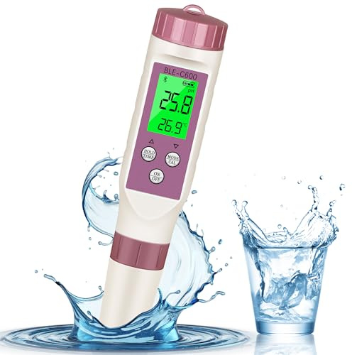 PH Meter 7-in-1 Tds Meter/Salinity Tester/pH Meter/EC Meter/Orp Meter/S.G Meter/Temp ph Tester Digital,PH Meter for Water 0.01pH Accuracy,Tds Meter with ATC.
