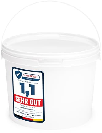 Garronda Secchio con Coperchio 3 L 5 Pezzi Bianco GD-0071 | Contenitore di plastica per alimenti farina miele cereali pasta conserve prodotti secchi o umidi