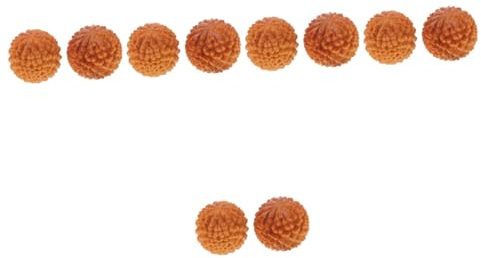 FRCOLOR 10pcs Durian-Shaped Hand Balls Massaging Handballs Handheld Massage Balls for Hand Pain Relief Spiky Wood Massaging Tool