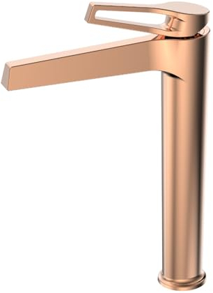 Wasserhahn Bad für Waschbecken Badarmaturen Mischbatterie Waschtischmischer Waterfall Einhebelmischer Wasserfall Roségold Armatur für Waschbecken Badezimmer Badarmatur Waschbeckenarmatur
