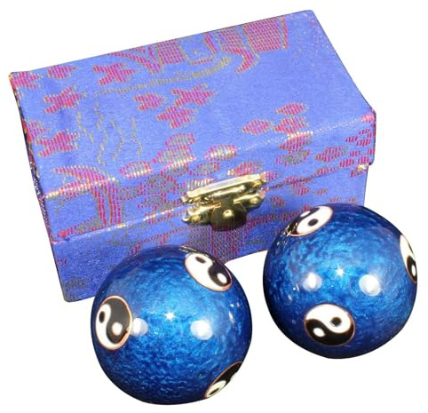 Baoding Balls ringklocka - Cloisonne Craft 4,5 cm naturlig emaljboll | kinesiska medicinska bollar metall meditation bollar hälsobollar med klockspel för handavlastning