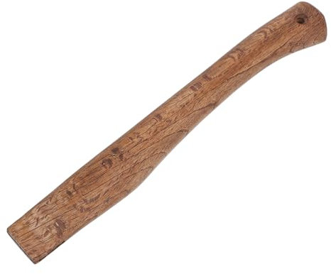 jojofuny Holz Axtstiel Ersatzgriff Karbonisiertes Quercus Acutissima Holz Tigerkopf Design Langlebig Und Robust Campingaxt Griff Für Holzbearbeitung 37cm
