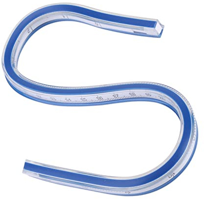 Akozon Premium 60cm Flexible Curve Ruler - Multipurpose Drafting Drawing Measure Tool - Plastic Curve Rule for Engineering, Craft Supplies (30cm/11.8in)