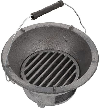 Mikikit Barbecue Extérieur En Fonte 20 Cm, Réchaud De Barbecue Portable Multifonction, Léger Et Solide, Pour Camping Cuisine En Plein Air