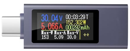 Upgraded Charging Checker Easy Monitorings Phone Charging Tester Portable Meter for All Phone User Battery