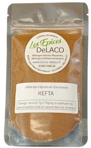 Mélange KEFTA 880g PRO | Les Epices DeLACO | Epices, herbes, aromates, aide culinaire pour assaisonnement : viandes, poissons, légumes, marinades, barbecue, grillades
