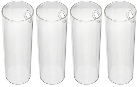 SHINEOFI Lot de 4 Sets de Vases Hydroponiques Muraux Cylindriques en Verre Transparent Jardinières Suspendues pour Propagation de Plantes Culture Hors-Sol Décoration Intérieure pour
