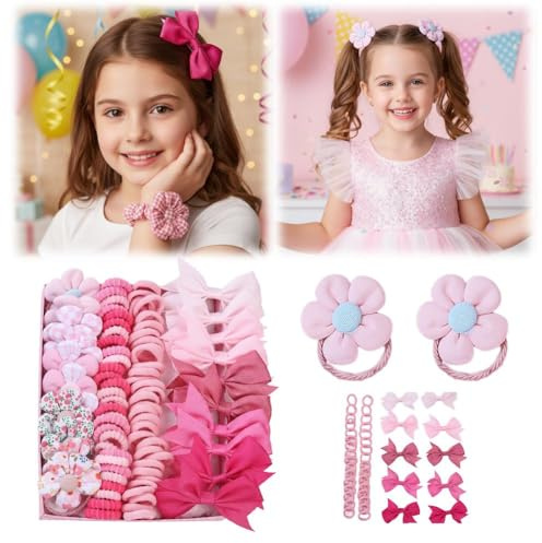 120 Stück Kleinkind-Haargummis für Mädchen, Baby-Haargummi, niedliche Blume, elastische Haargummis, nahtloser Pferdeschwanz-Halter, kleine Mädchen, Haarschmuck für dickes Haar