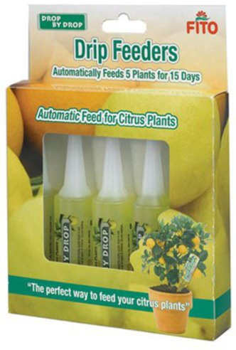 Bargainstore Fito Citrus Drip Feeders 5 x 32ml Automatic Fertiliser Plants Feed Food 5x Plant Feeder
