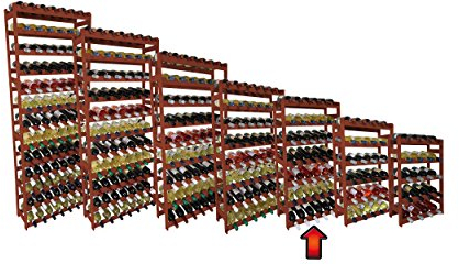 Len mar - Scaffale Porta Bottiglie di Vino, in Legno di Pino trattato, Marrone - RW-1-42 Braun