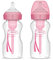 Dr Brown's Natural Flow Anti-Colic Options+ Wide-Neck Baby Bottle, 9oz/270ml, with Level 1 Teat, 2-Pack, Pink