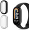 SeNool [2 pezzi Cover Compatibile con Xiaomi Mi Band 8 Custodia, Protezione Pellicola Custodia in TPU con Copertura Completa per Xiaomi Mi Band 8 (Nero + Trasparente)