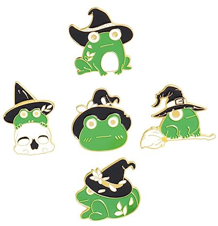 COHEALI 5st Frosch Brosche Halloween-emaille-stifte Feminist Pin Lustige Revers Pins Lustige Emaille Pins Pin Abzeichen Vintage Revers Pins Legierung Student Die Karikatur