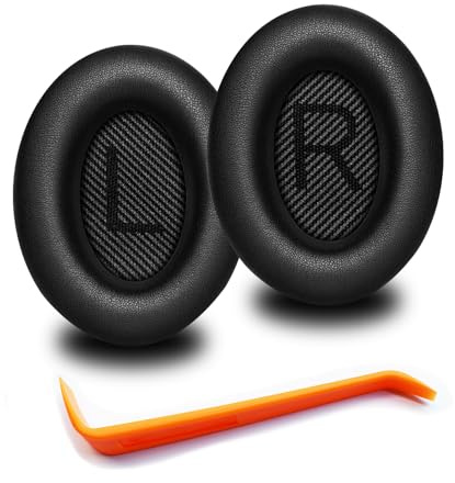 QC35 Ohrpolster – Ersatz-Ohrpolster exklusiv für Bose QuietComfort 35 II und QC35 Kopfhörer und mehr (schwarz)