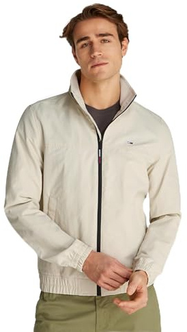 Tommy Jeans Tjm Essential Casual Bomber Dm0Dm15382, Giacche in Tessuto, Uomo, Beige (Newsprint), XXL
